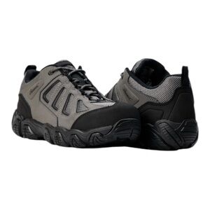 Men's Gray and Black Trail Sneakers - Comfortable Walking Shoes